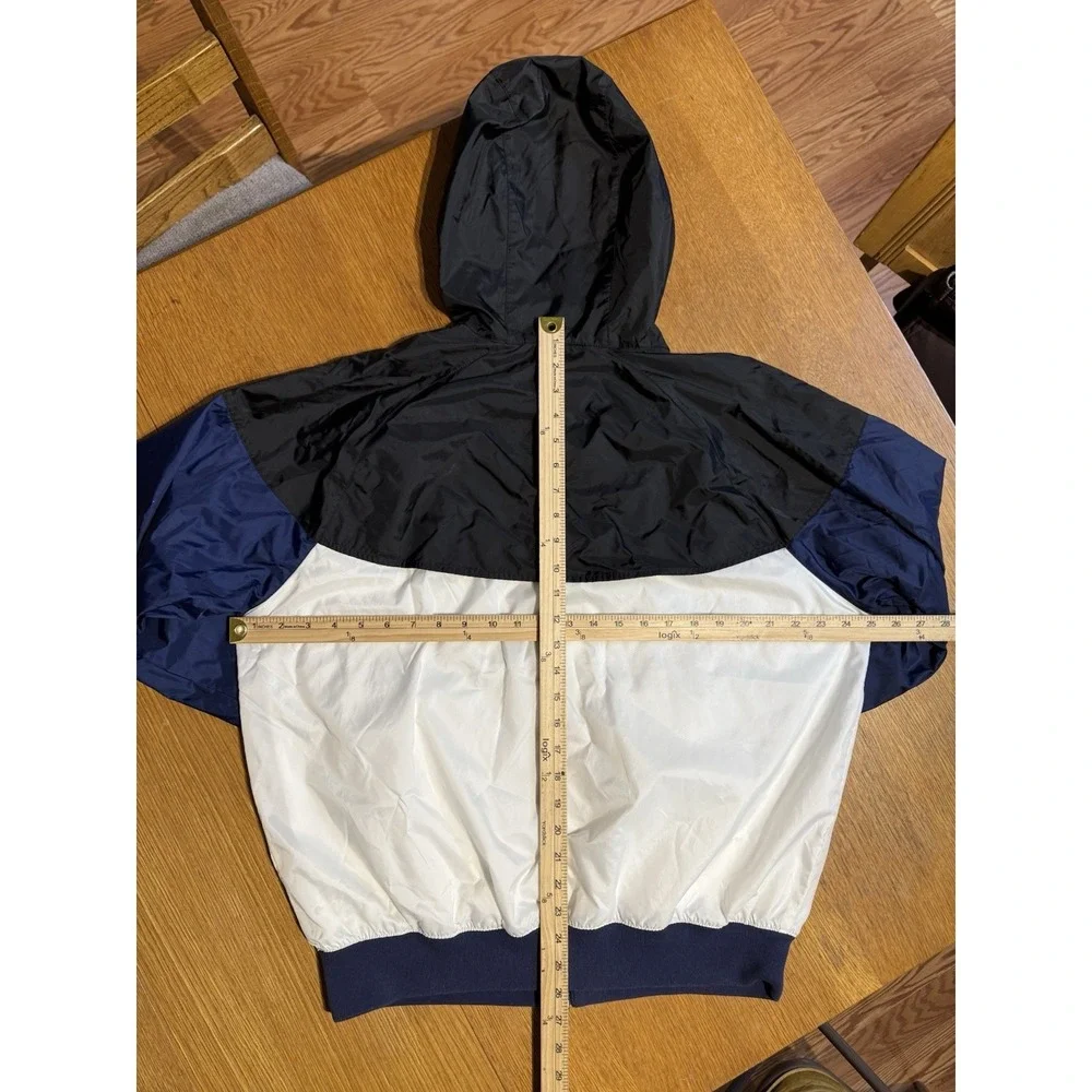 Nike Windrunner Hooded Jacket Mens M White Navy Black Full Zip AR2191-102